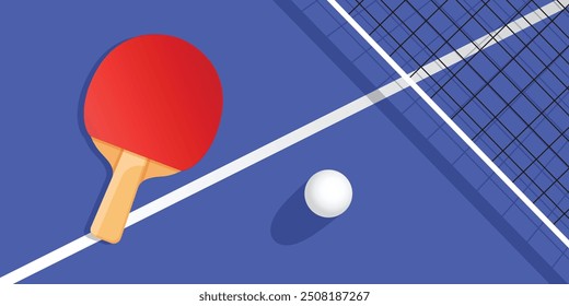 Ping pong icon in flat style. Racket and ball vector illustration on isolated background. Table tennis sign business concept.