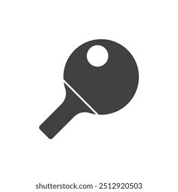 Ping pong icon in flat style. Racket and ball vector illustration on isolated background. Table tennis sign business concept.