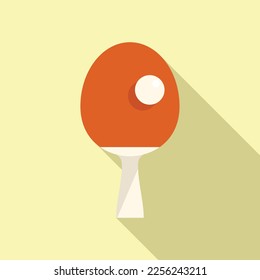 Ping pong icon flat vector. Sport gym. Room equipment