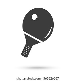 Ping pong icon. Flat vector illustration in black on white background. EPS 10