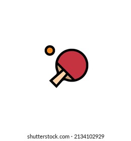 Ping pong icon isolated on white