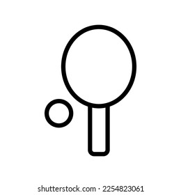 Ping pong icon line isolated on white background. Black flat thin icon on modern outline style. Linear symbol and editable stroke. Simple and pixel perfect stroke vector illustration
