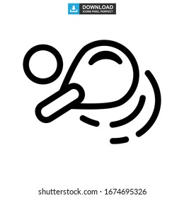 ping pong icon or logo isolated sign symbol vector illustration - high quality black style vector icons

