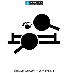 ping pong icon or logo isolated sign symbol vector illustration - high quality black style vector icons
