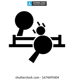 ping pong icon or logo isolated sign symbol vector illustration - high quality black style vector icons
