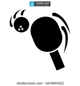 ping pong icon or logo isolated sign symbol vector illustration - high quality black style vector icons
