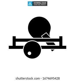 ping pong icon or logo isolated sign symbol vector illustration - high quality black style vector icons

