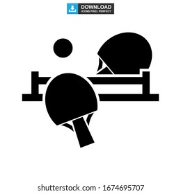 ping pong icon or logo isolated sign symbol vector illustration - high quality black style vector icons
