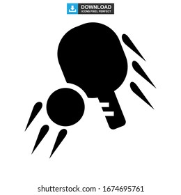 ping pong icon or logo isolated sign symbol vector illustration - high quality black style vector icons
