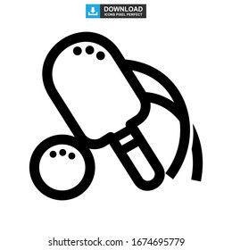 ping pong icon or logo isolated sign symbol vector illustration - high quality black style vector icons
