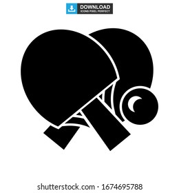 ping pong icon or logo isolated sign symbol vector illustration - high quality black style vector icons
