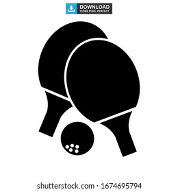 ping pong icon or logo isolated sign symbol vector illustration - high quality black style vector icons
