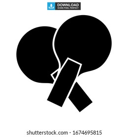 ping pong icon or logo isolated sign symbol vector illustration - high quality black style vector icons
