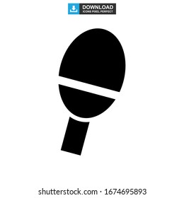 Icono de ping pong o logotipo símbolo de signo aislado ilustración vectorial - iconos vectoriales de estilo negro de alta calidad
