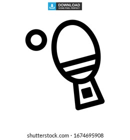 ping pong icon or logo isolated sign symbol vector illustration - high quality black style vector icons
