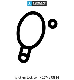 ping pong icon or logo isolated sign symbol vector illustration - high quality black style vector icons
