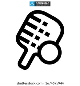 ping pong icon or logo isolated sign symbol vector illustration - high quality black style vector icons
