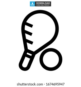 ping pong icon or logo isolated sign symbol vector illustration - high quality black style vector icons

