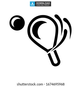 Icono de ping pong o logotipo símbolo de signo aislado ilustración vectorial - iconos vectoriales de estilo negro de alta calidad
