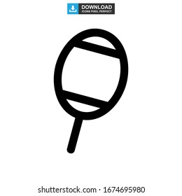 Icono de ping pong o logotipo símbolo de signo aislado ilustración vectorial - iconos vectoriales de estilo negro de alta calidad
