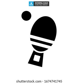 ping pong icon or logo isolated sign symbol vector illustration - high quality black style vector icons

