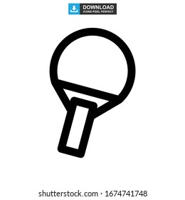 Icono de ping pong o logotipo símbolo de signo aislado ilustración vectorial - iconos vectoriales de estilo negro de alta calidad
