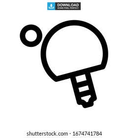 ping pong icon or logo isolated sign symbol vector illustration - high quality black style vector icons
