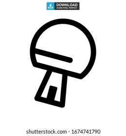 Icono de ping pong o logotipo símbolo de signo aislado ilustración vectorial - iconos vectoriales de estilo negro de alta calidad
