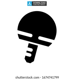 Icono de ping pong o logotipo símbolo de signo aislado ilustración vectorial - iconos vectoriales de estilo negro de alta calidad
