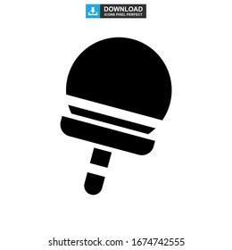 Icono de ping pong o logotipo símbolo de signo aislado ilustración vectorial - iconos vectoriales de estilo negro de alta calidad
