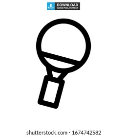 Icono de ping pong o logotipo símbolo de signo aislado ilustración vectorial - iconos vectoriales de estilo negro de alta calidad

