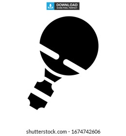 ping pong icon or logo isolated sign symbol vector illustration - high quality black style vector icons

