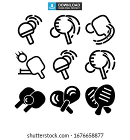 ping pong icon or logo isolated sign symbol vector illustration - Collection of high quality black style vector icons
