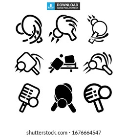 ping pong icon or logo isolated sign symbol vector illustration - Collection of high quality black style vector icons
