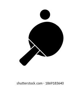 Icono de ping pong, logotipo aislado en fondo blanco