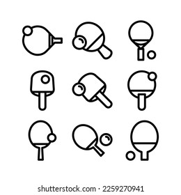 ping pong icon or logo isolated sign symbol vector illustration - high quality black style vector icons