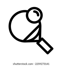 ping pong icon or logo isolated sign symbol vector illustration - high quality black style vector icons