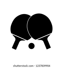 Ping pong icon, logo on white background