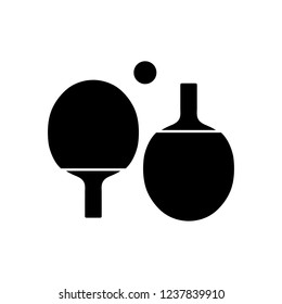 Ping pong icon, logo on white background