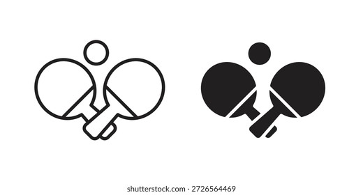 Ping pong icon. Monochrome simple icons for templates, web design