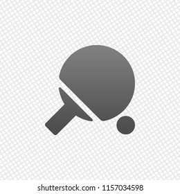 Ping pong icon. On grid background