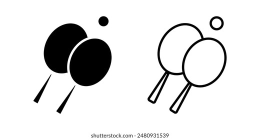 Ping pong icon on white background