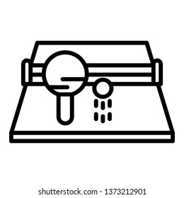 Ping pong icon. Outline ping pong vector icon for web design isolated on white background