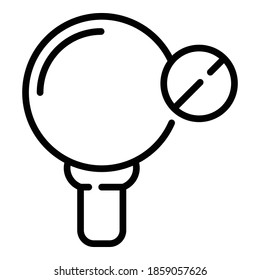 Ping pong icon. Outline ping pong vector icon for web design isolated on white background