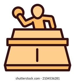 Ping pong icon outline vector. Table tennis. Paddle play