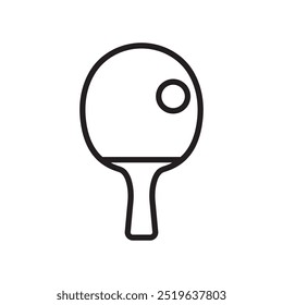 ping pong ícone outline vetor design ilustração fundo isolado