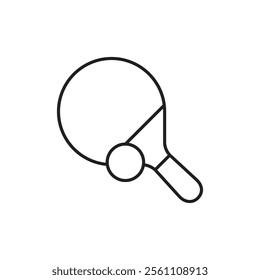 Ping pong icon Outline vector line symbol