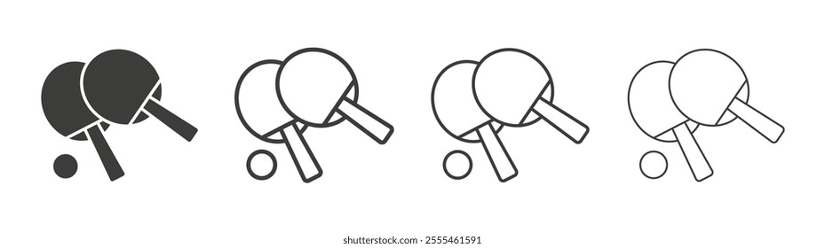 Ping pong icon pack. vector illustration