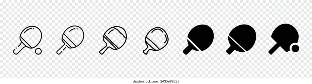 Ping pong Icon, Ping pong paddle with ball minimal vector icon, Ping pong vector icon, Ping pong vector icon on white background.