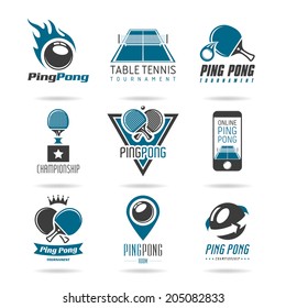Ping Pong Icon Set - 2
